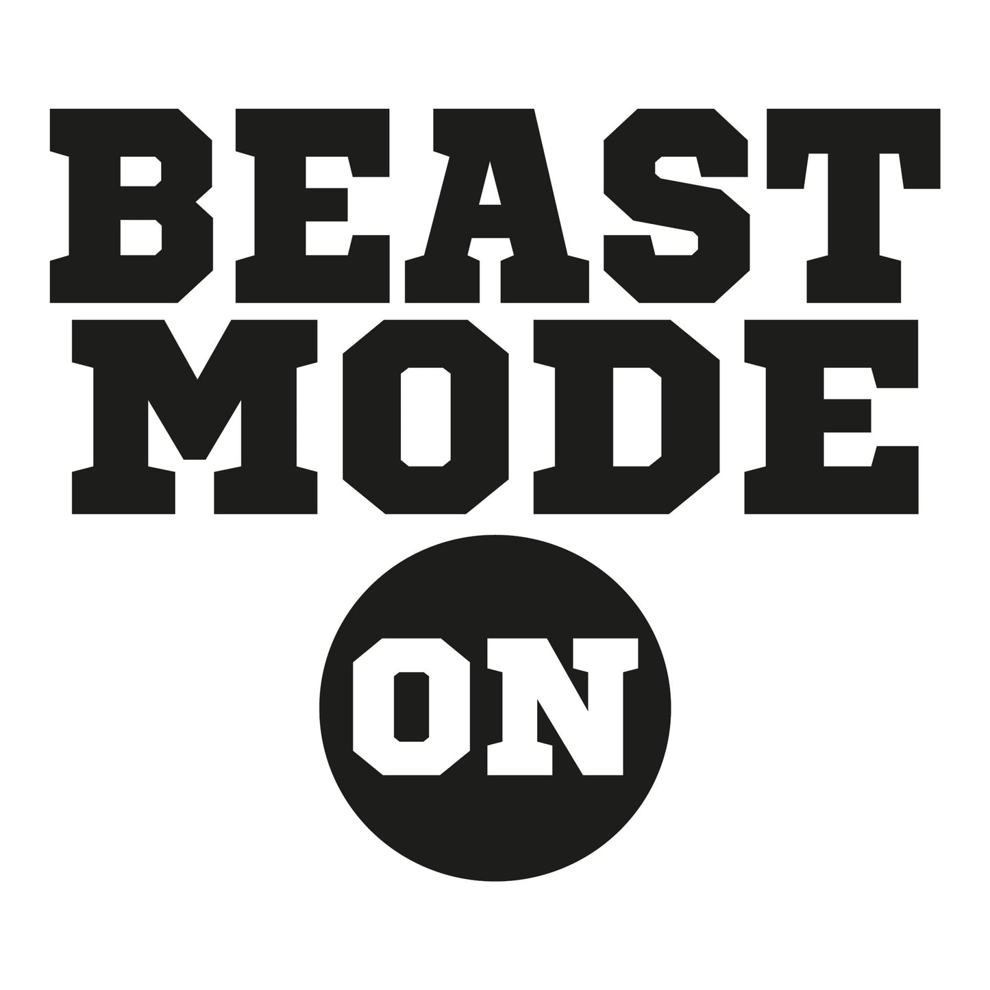 Autoaufkleber - Beast mode on - 210x180mm