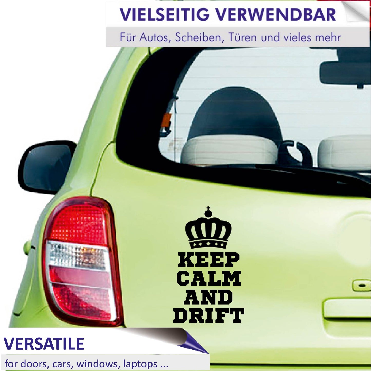 Autoaufkleber - Keep calm and drift - 210x100mm