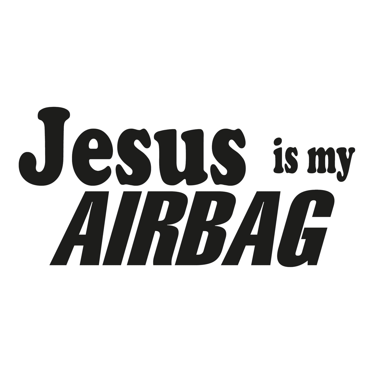 Autoaufkleber - Jesus is my airbag - 210x100mm