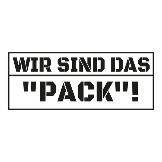 Autoaufkleber - Wir sind das Pack - 200x80mm