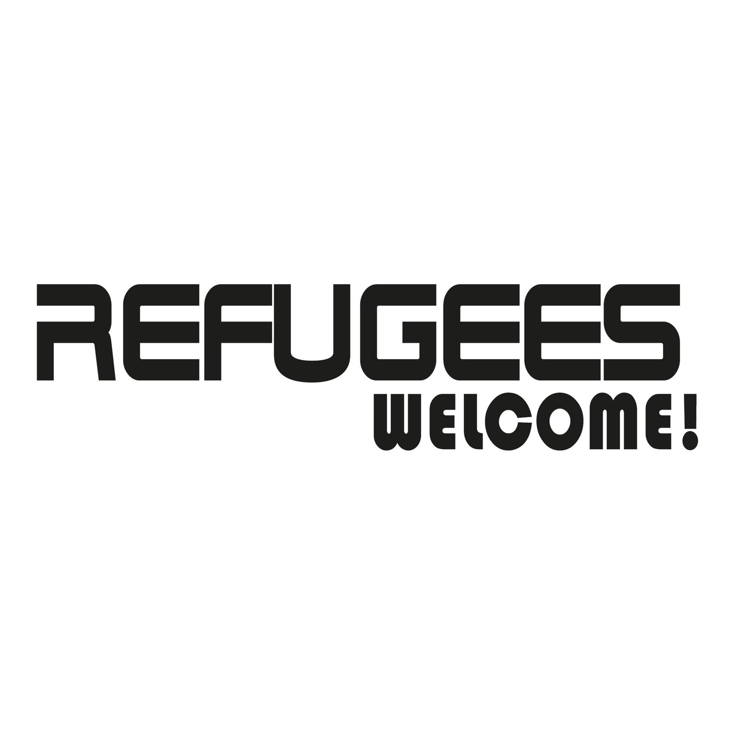 Autoaufkleber - Refugees welcome - 200x50mm