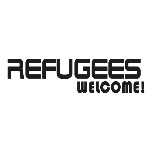 Autoaufkleber - Refugees welcome - 200x50mm