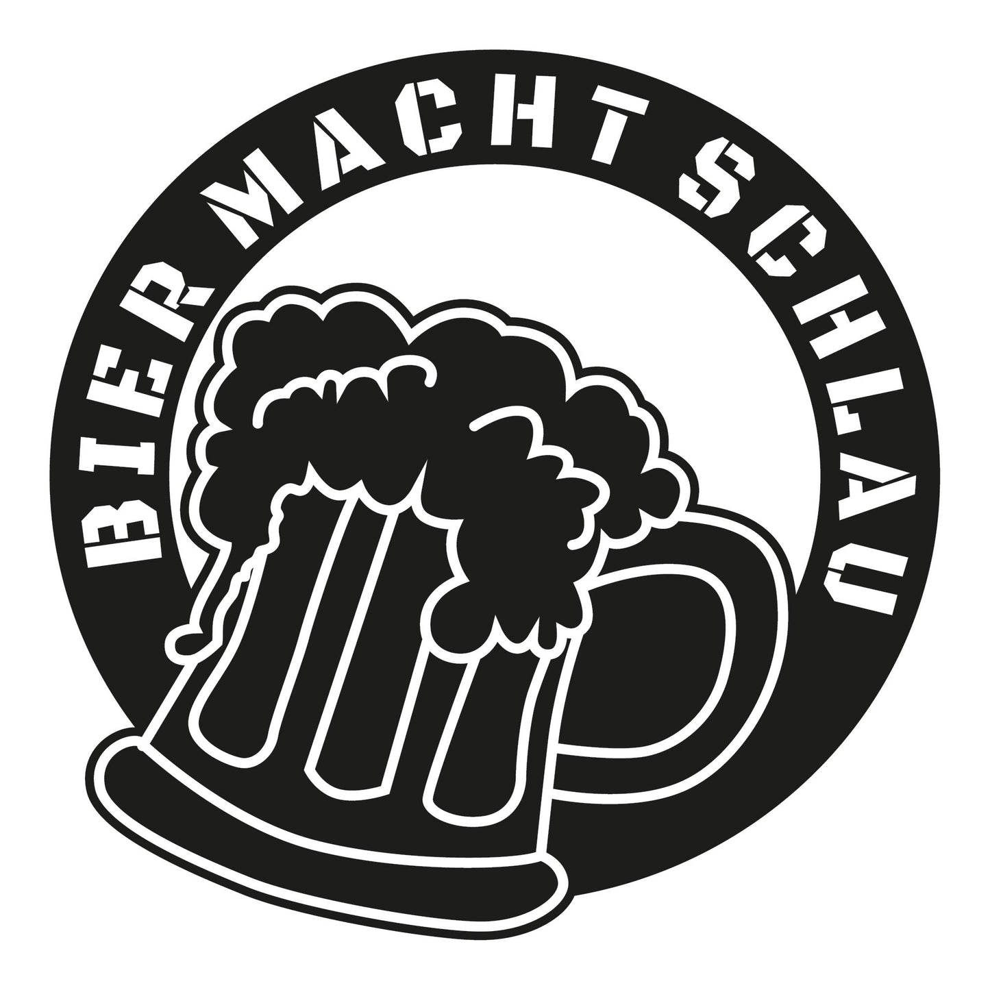 Autoaufkleber - Bier macht schlau - 100x100mm