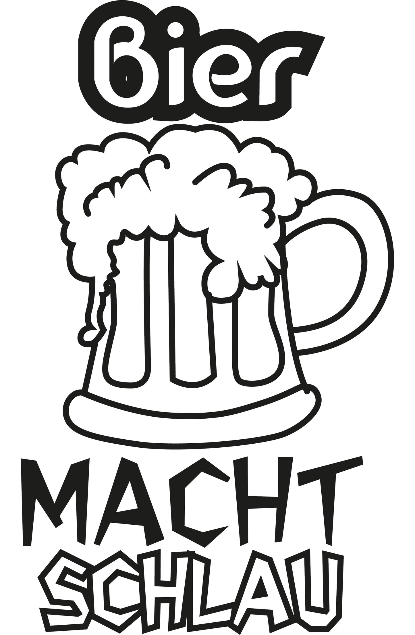 Autoaufkleber - Bier macht schlau - 170x100mm