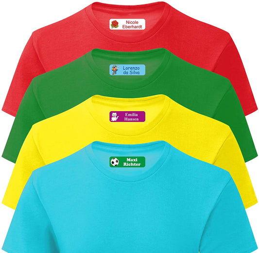 Bügeletiketten 60 Stück - 50x15mm - für Kinder, Schule, Kindergarten, KITA 0028