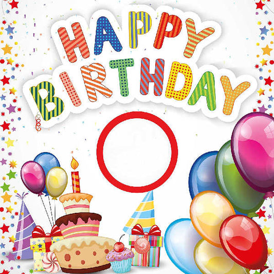 Geburtstagsplane - Geburtstagsbanner Alter 100x100 cm - Happy Birthday - individuell mit Wunschtext personalisiert
