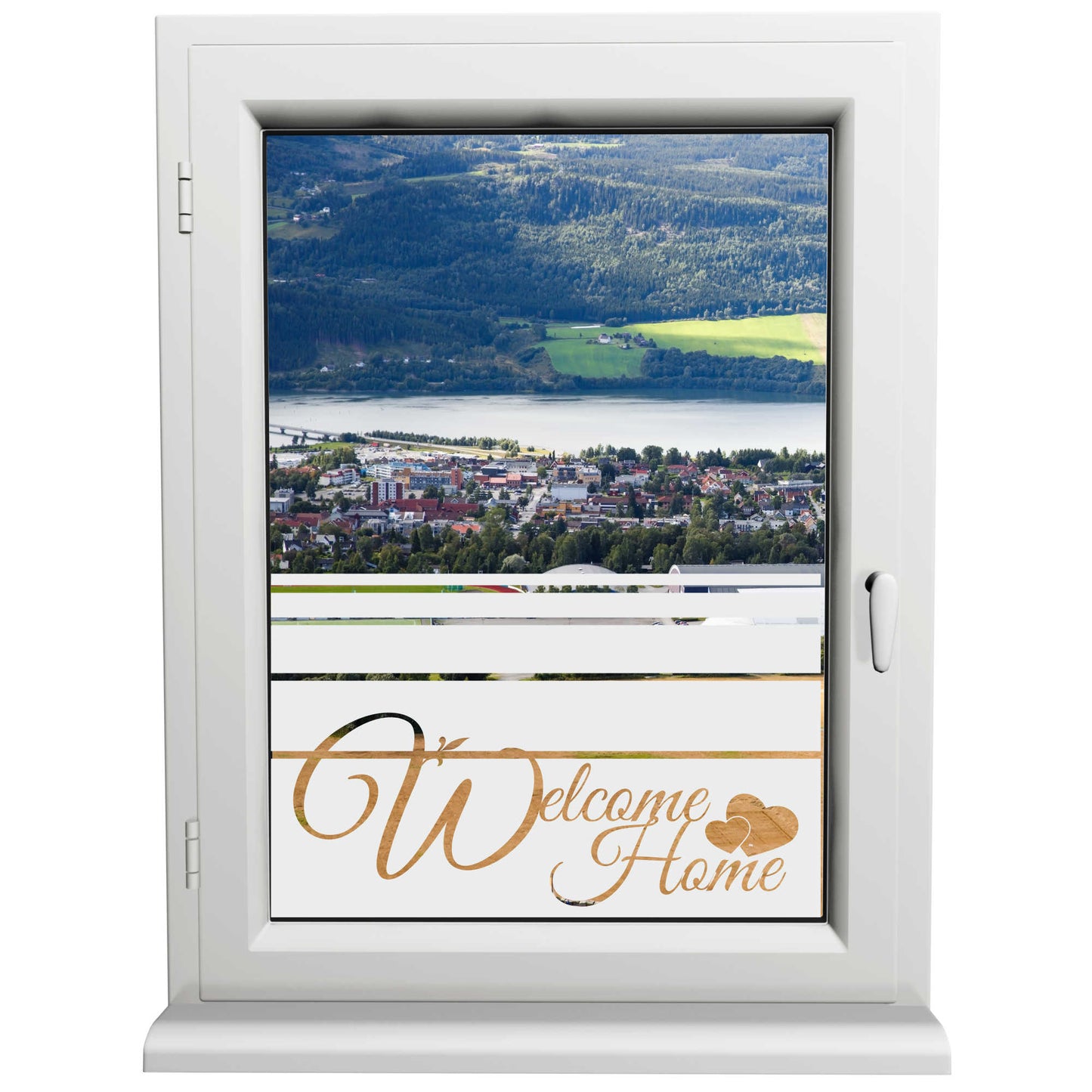 Glasdekorfolie - Welcome Home - Sonnenschutz H50Line - Sichtschutzfolie
