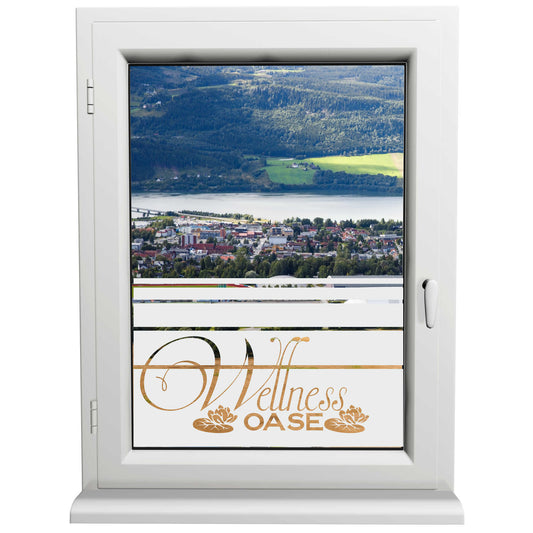 Glasdekorfolie - Wellness Oase - Sonnenschutz H50Line - Sichtschutzfolie