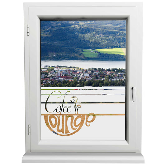Glasdekorfolie - Coffe Lounge - Sonnenschutz H50Line - Sichtschutzfolie