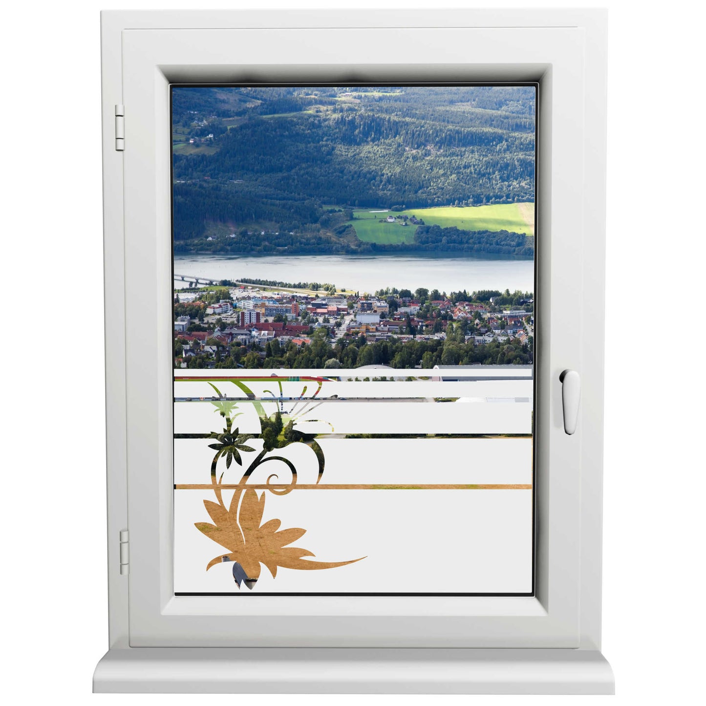 Glasdekorfolie - Lilienblume - Sonnenschutz H50Line - Sichtschutzfolie
