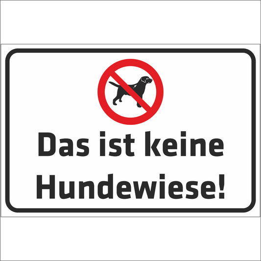 Schild - Verbotsschild Das ist keine Hundewiese