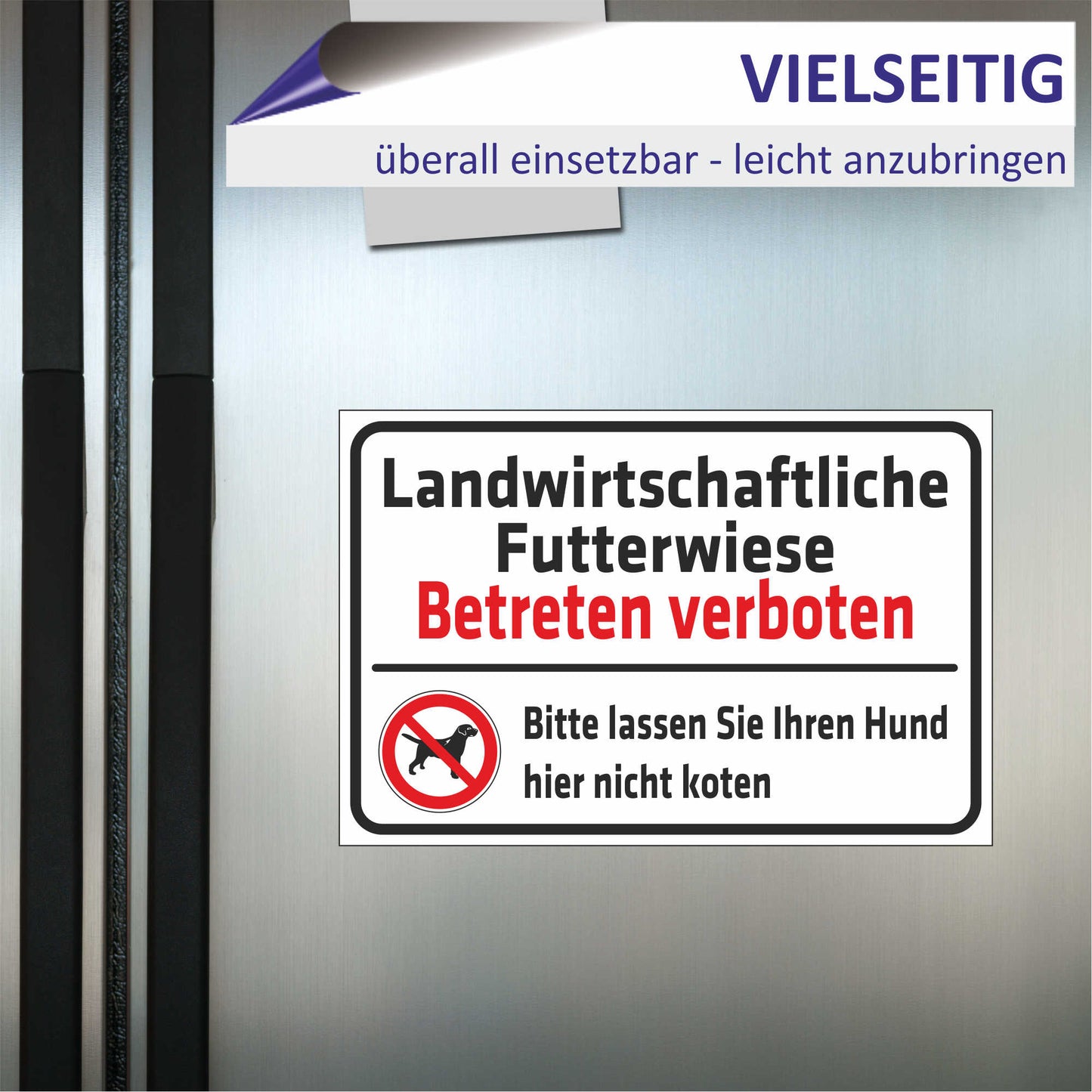 Schild - Landwirtschaftliche Futterwiese