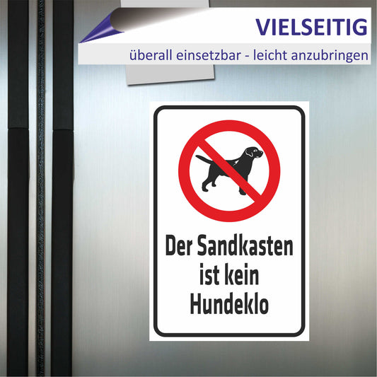 Schild - Der Sandkasten ist kein Hundeklo