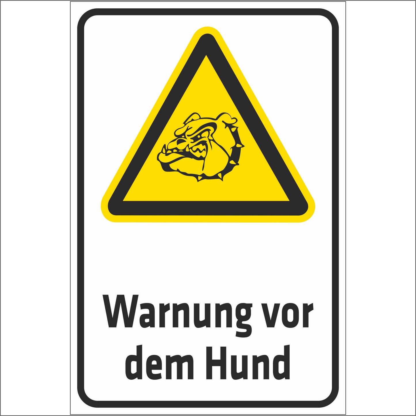 Schild - Warnung vor dem Hund (Wachhund)