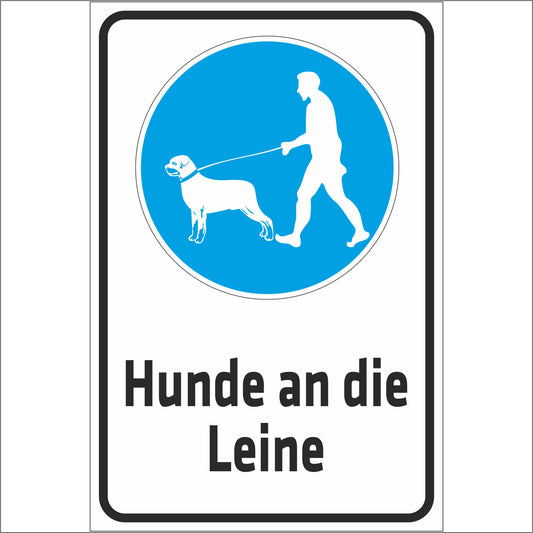 Schild - Hunde an die Leine