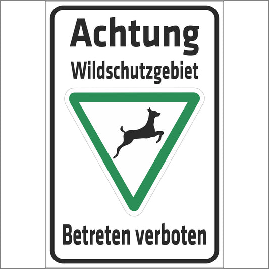 Sicherheit - Achtung Wildschutzgebiet - Betreten verboten