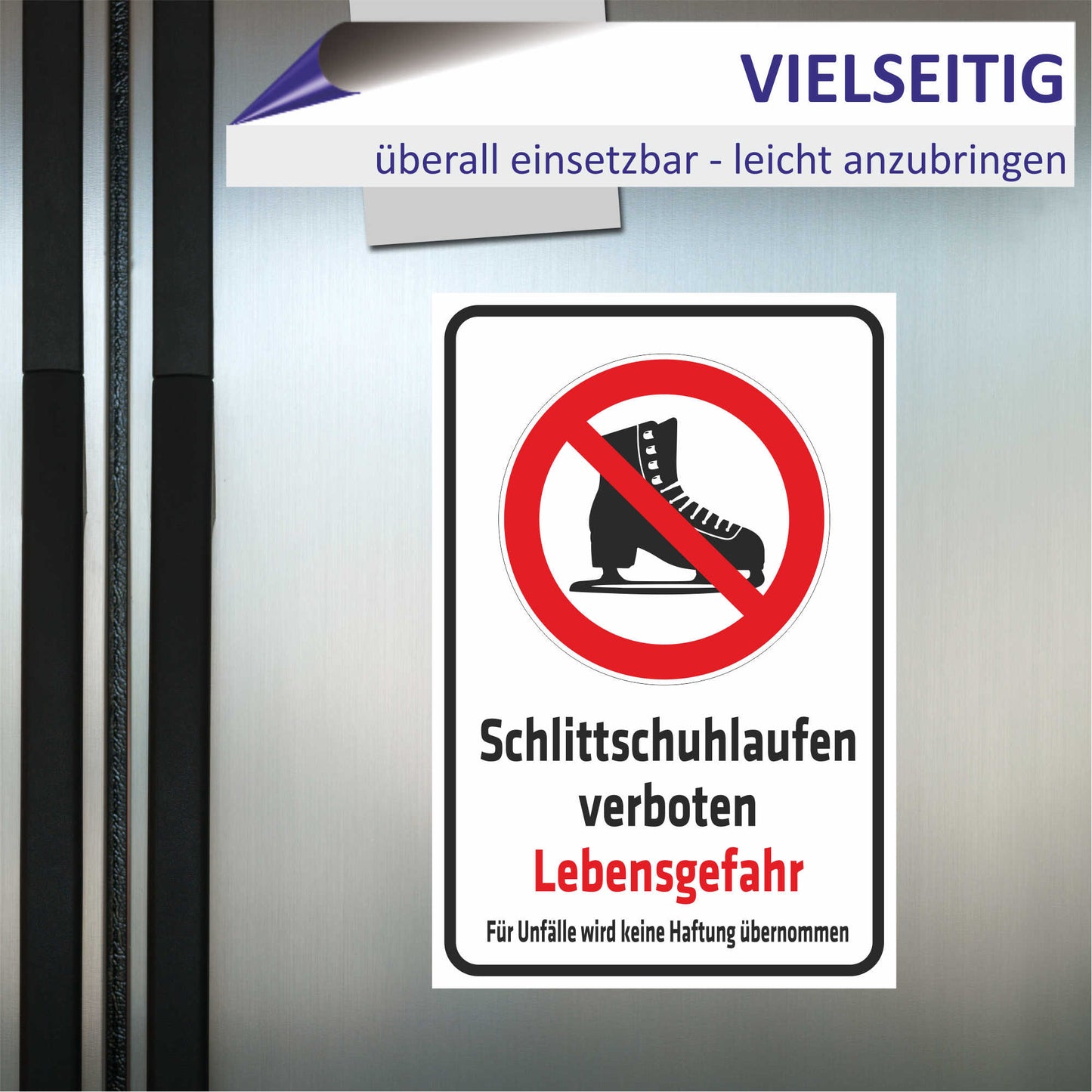 Schild - Verbotsschild -Schlittschuhlaufen verboten - Lebensgefahr