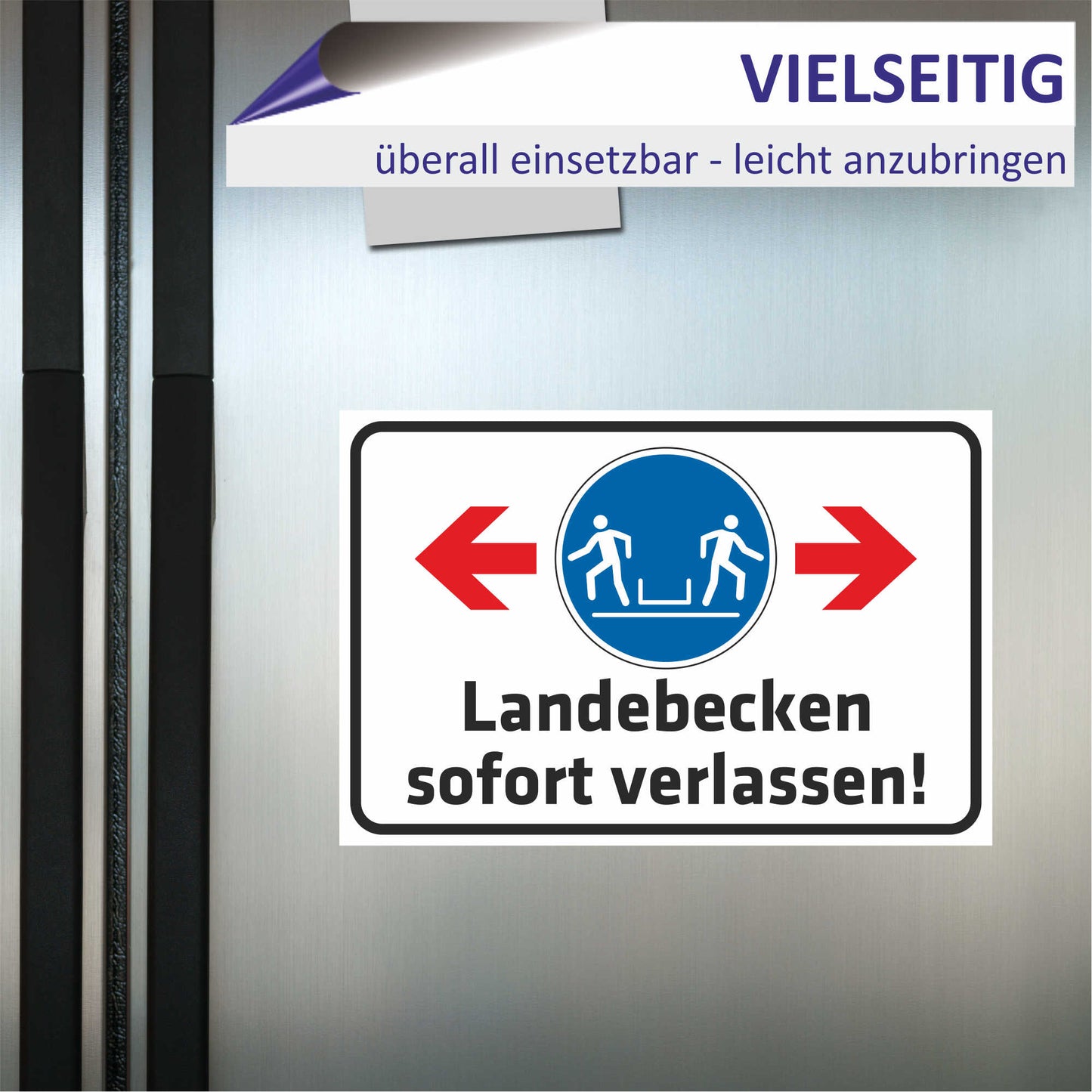 Schild - Verbotsschild - Landebecken sofort verlassen