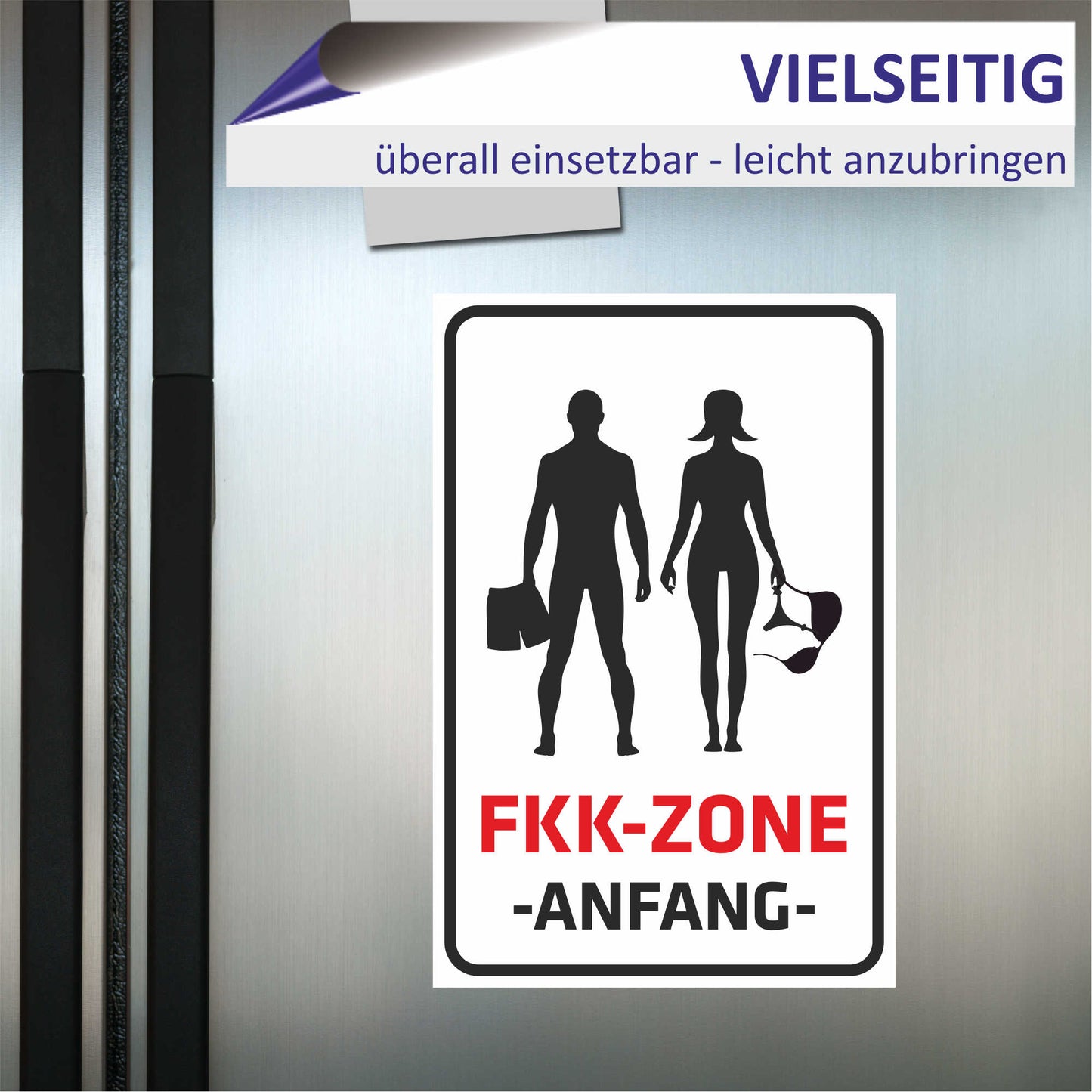 Schild - Verbotsschild - FKK-Zone - Anfang - Mann und Frau
