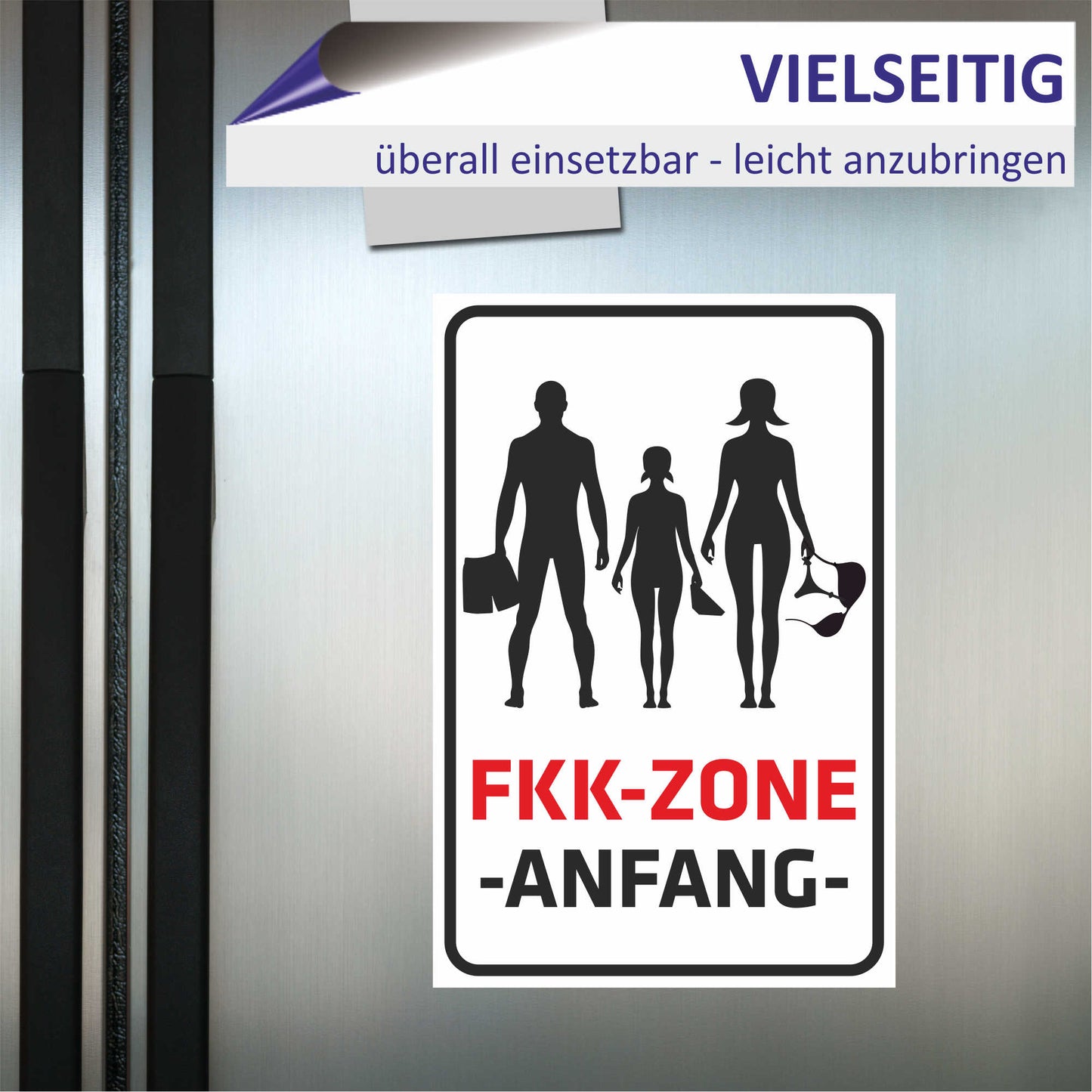 Schild - Verbotsschild - FKK-Zone - Anfang