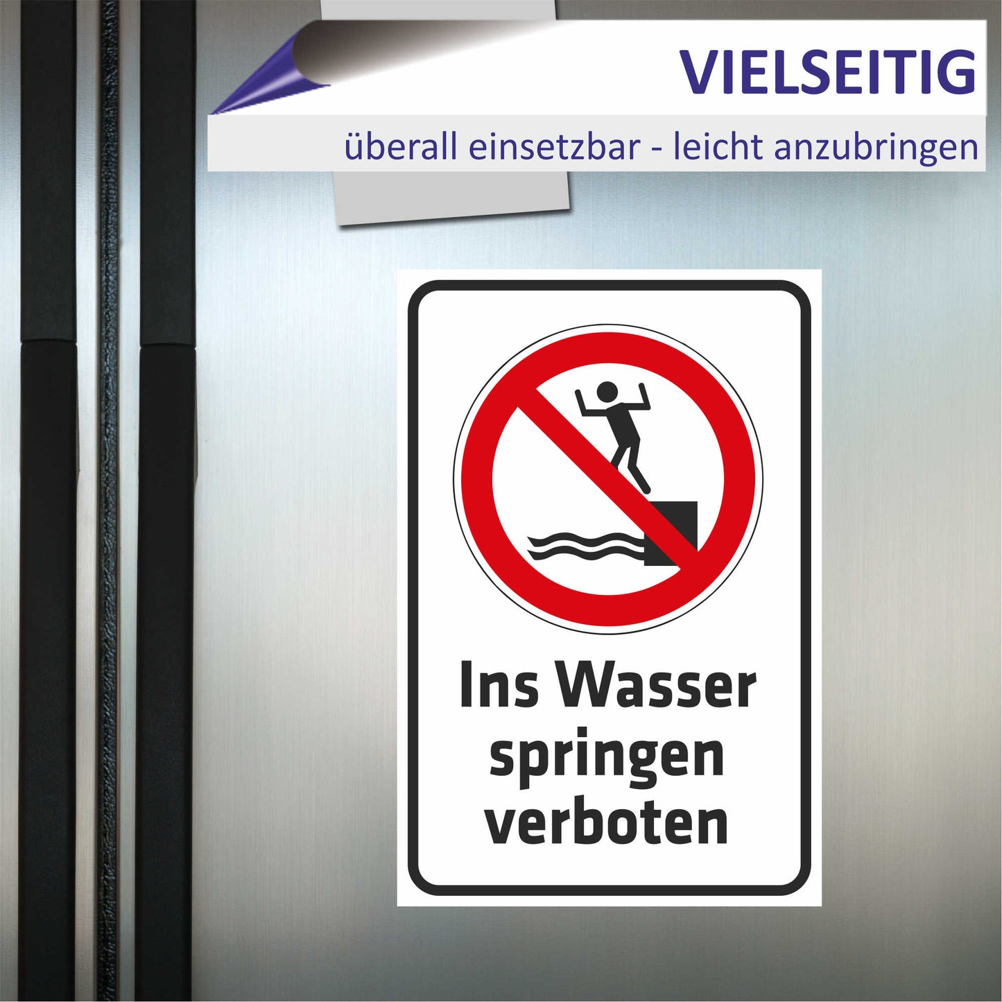 Schild - Ins Wasser springen verboten