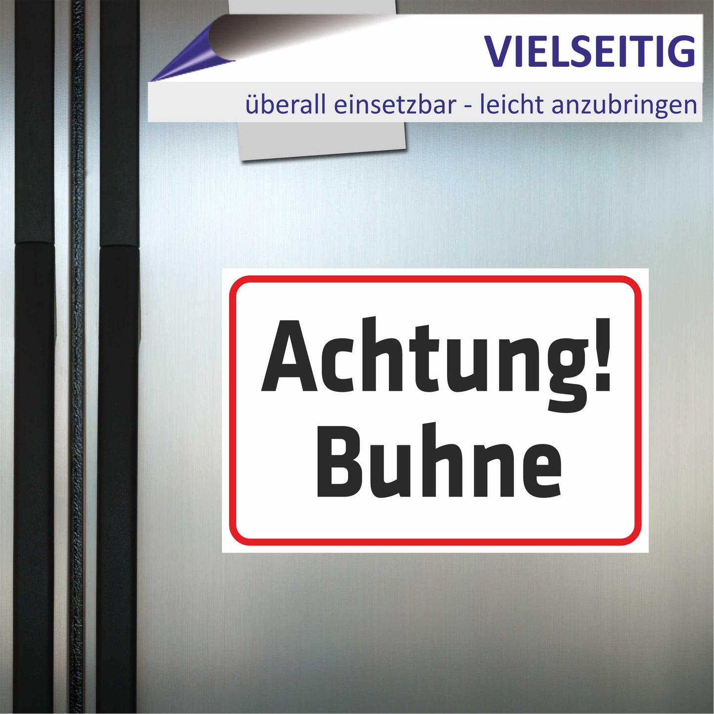 Schild - Achtung - Buhne