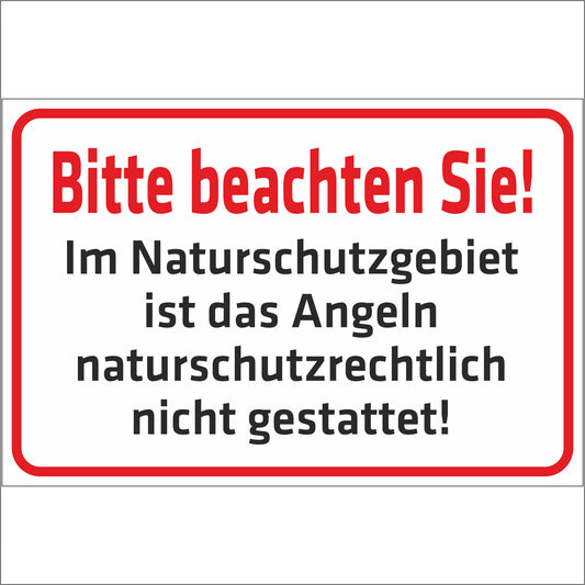 Schild - Bitte beachten Sie!
