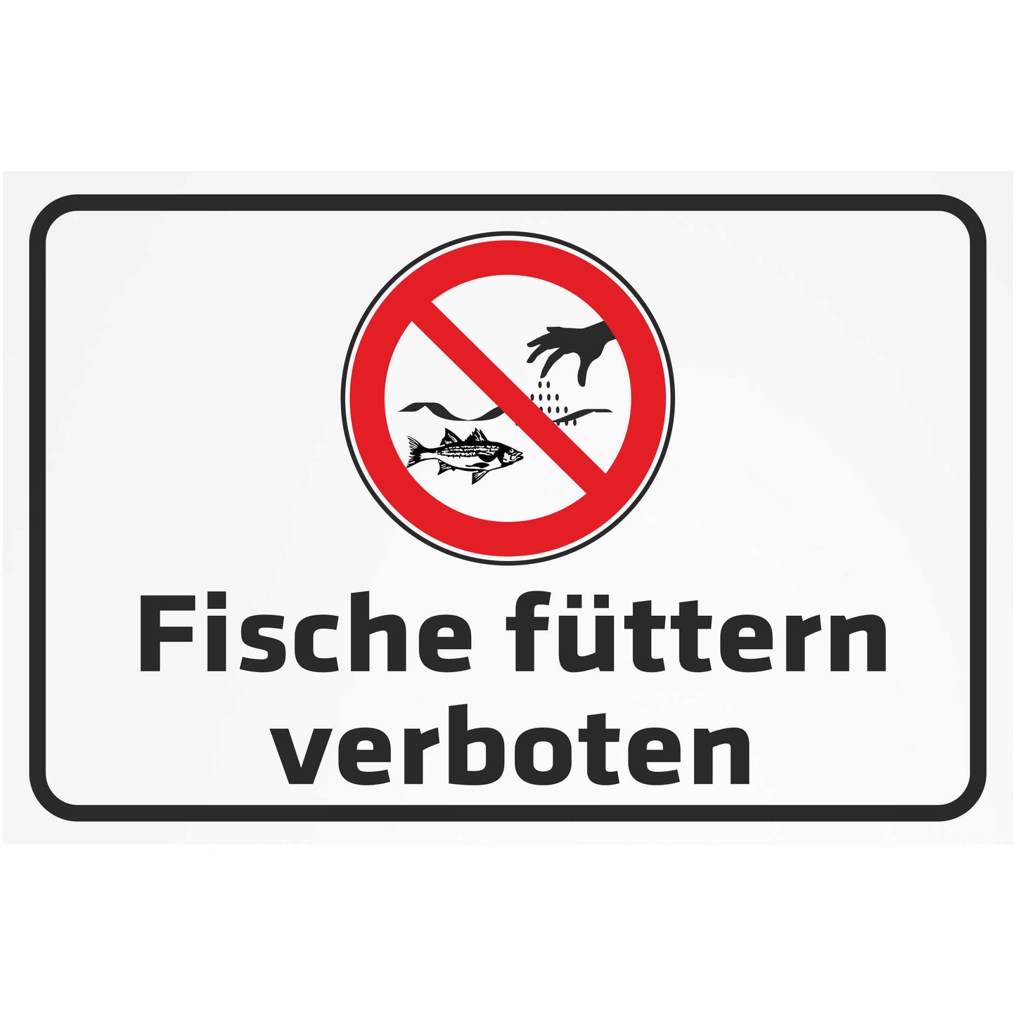 Schild - Fische füttern verboten