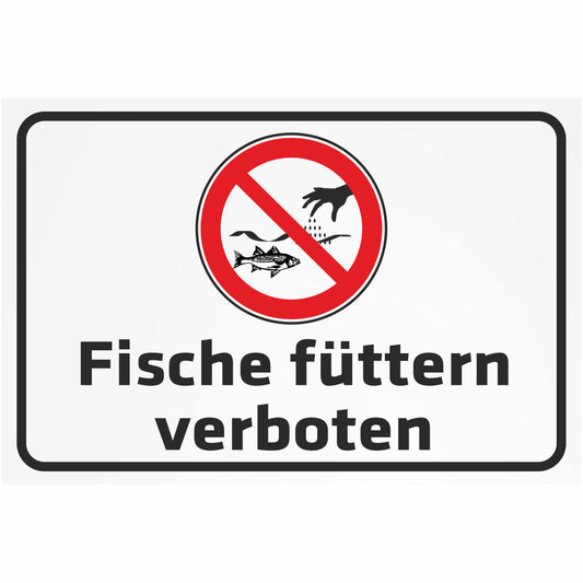 Schild - Fische füttern verboten