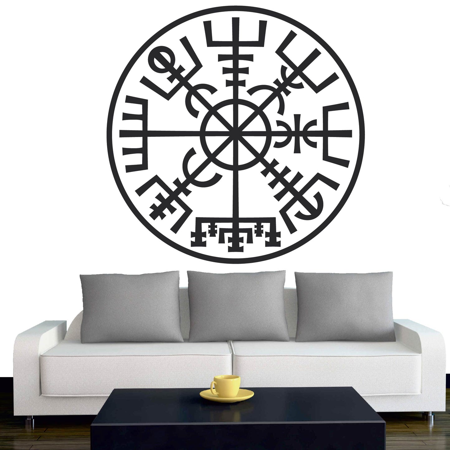 Wandtattoo - Wikinger - Viking - Wikingerkompass Kreis - nordisch - Mythologie