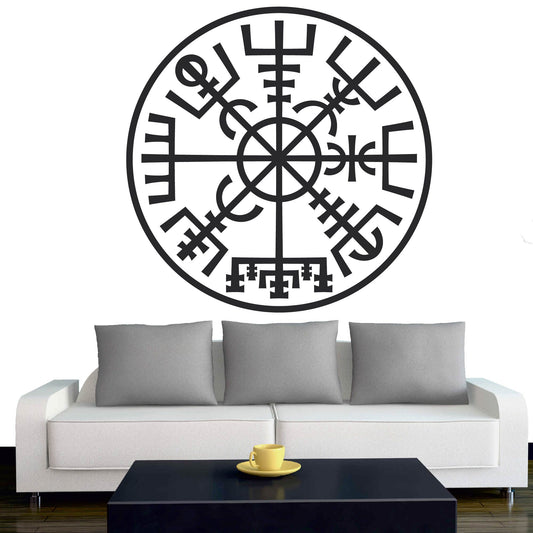 Wandtattoo - Wikinger - Viking - Wikingerkompass Kreis - nordisch - Mythologie