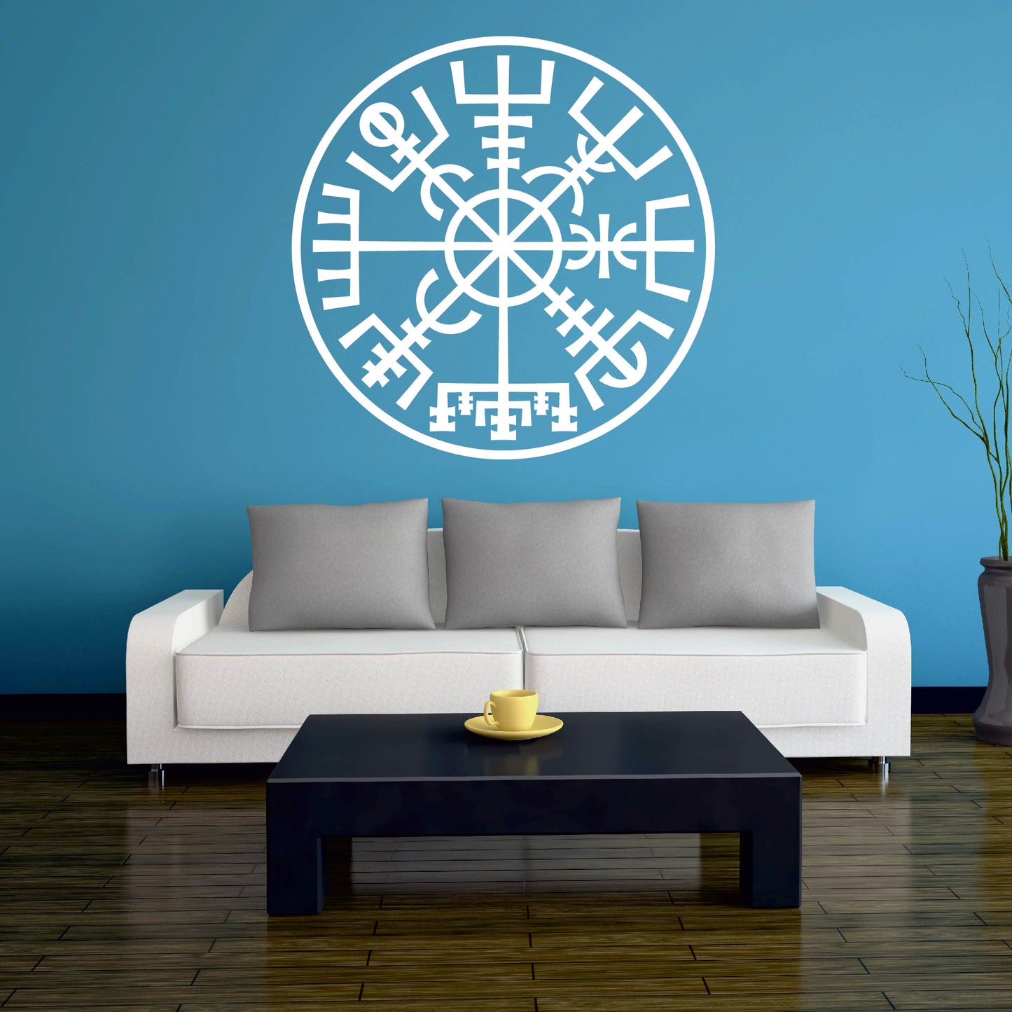 Wandtattoo - Wikinger - Viking - Wikingerkompass Kreis - nordisch - Mythologie