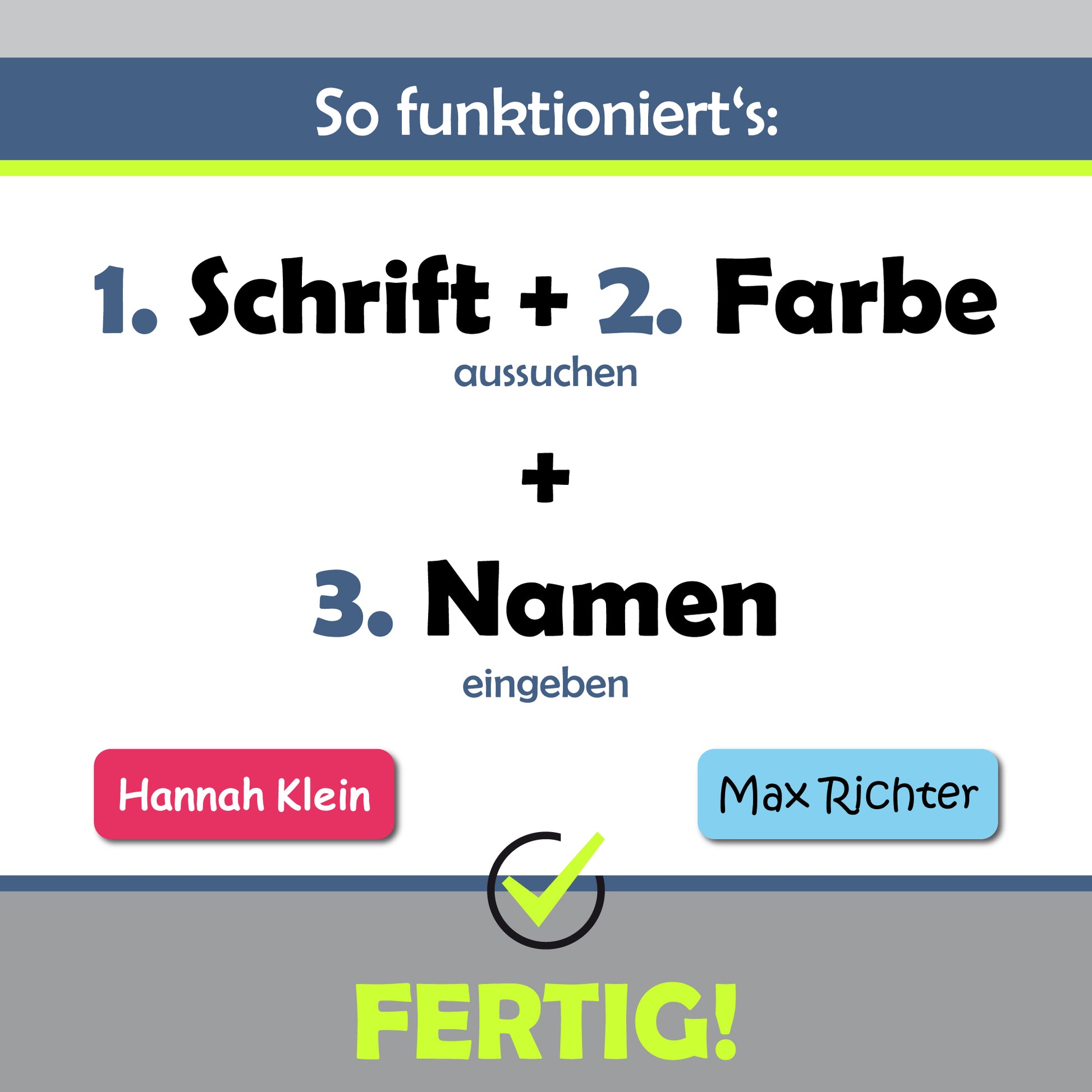 Namensaufkleber Kinder Schule Kita Name sticker
