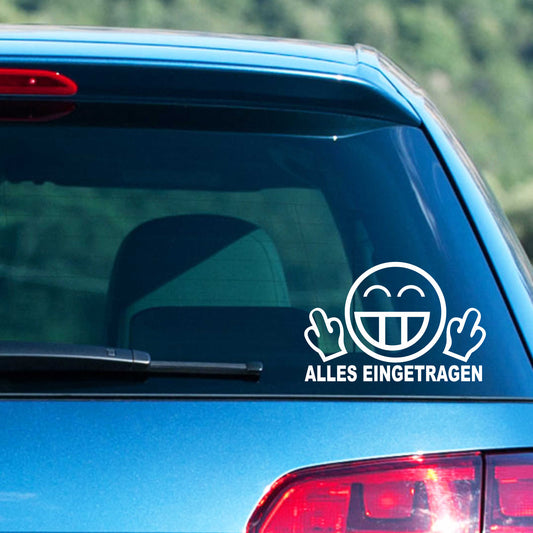 Autoaufkleber - Alles eingetragen - 170x110 mm