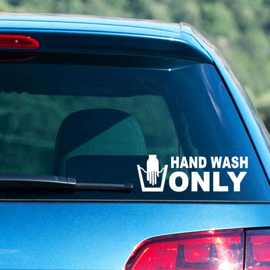 Autoaufkleber - Hand Wash Only - 210x70 mm