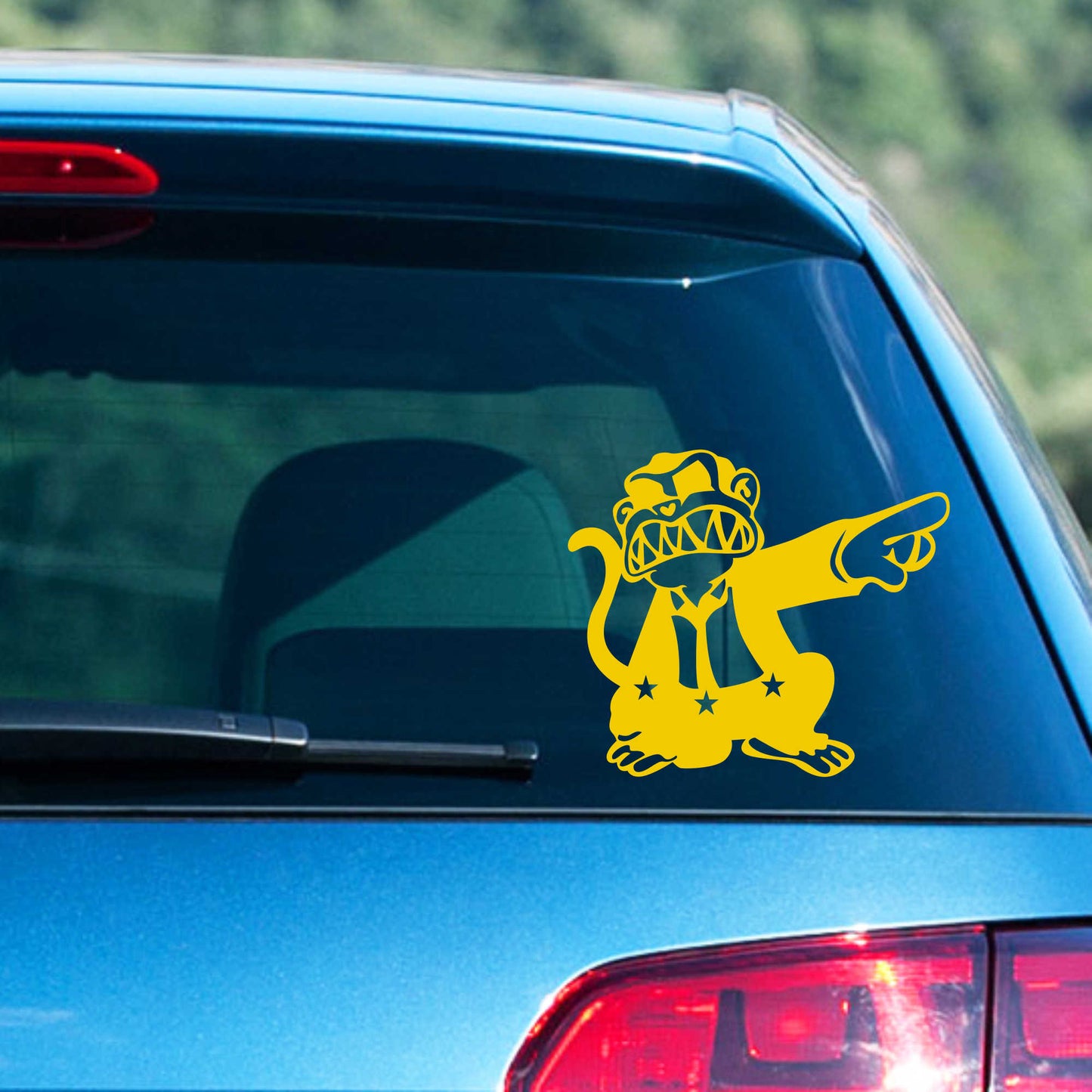 Autoaufkleber - Affe im Anzug - 140x120 mm