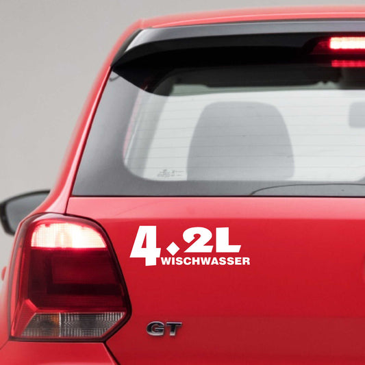 Autoaufkleber - Wischwasser - 210x70 mm