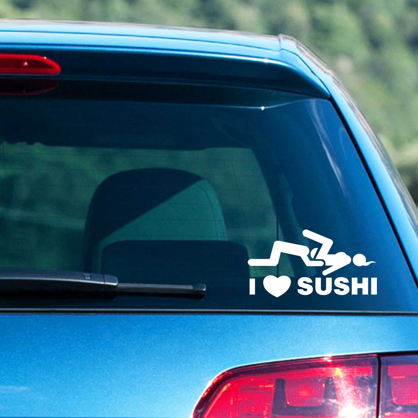 Autoaufkleber - I Love Sushi - 190x100 mm