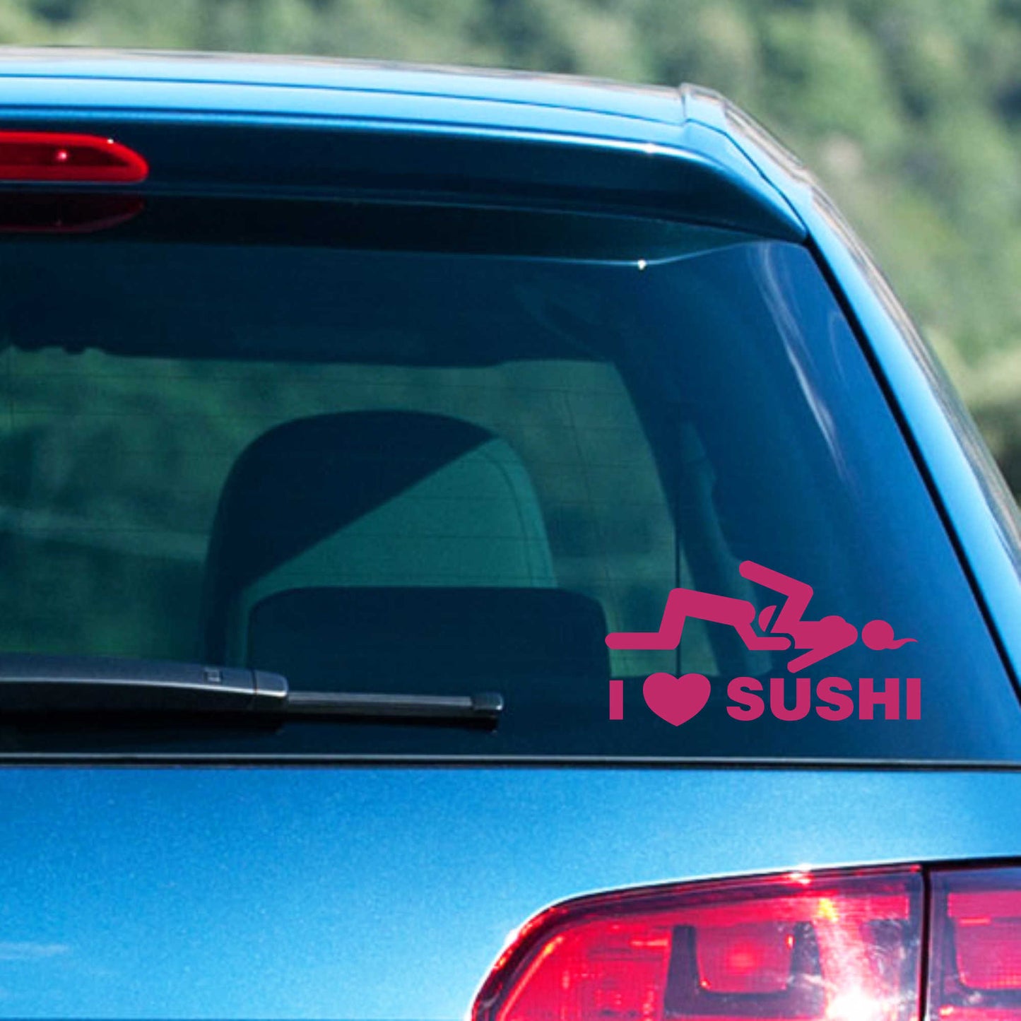 Autoaufkleber - I Love Sushi - 190x100 mm