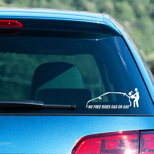 Autoaufkleber - No free rides - gas or ass - 210x80 mm