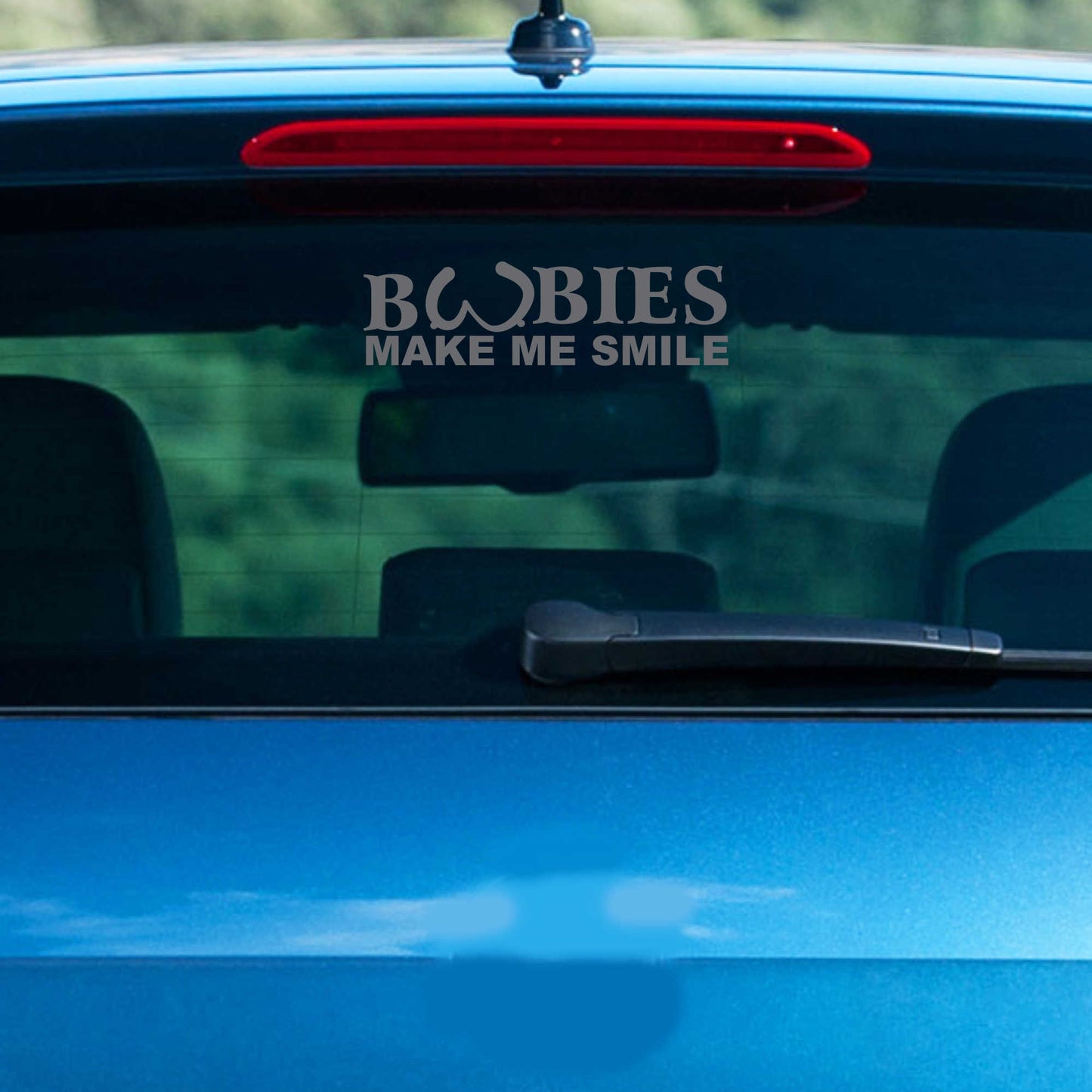 Autoaufkleber - Boobies make me smile - 210x70 mm