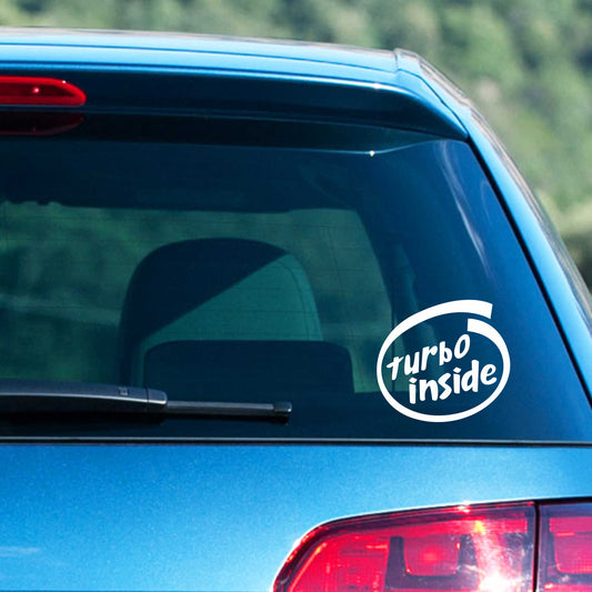 Autoaufkleber - Turbo inside - 120x110 mm