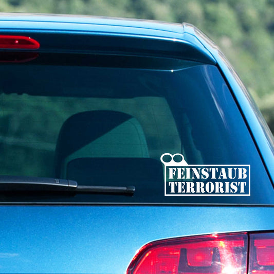Autoaufkleber - Feinstaub Terrorist - 210x100 mm