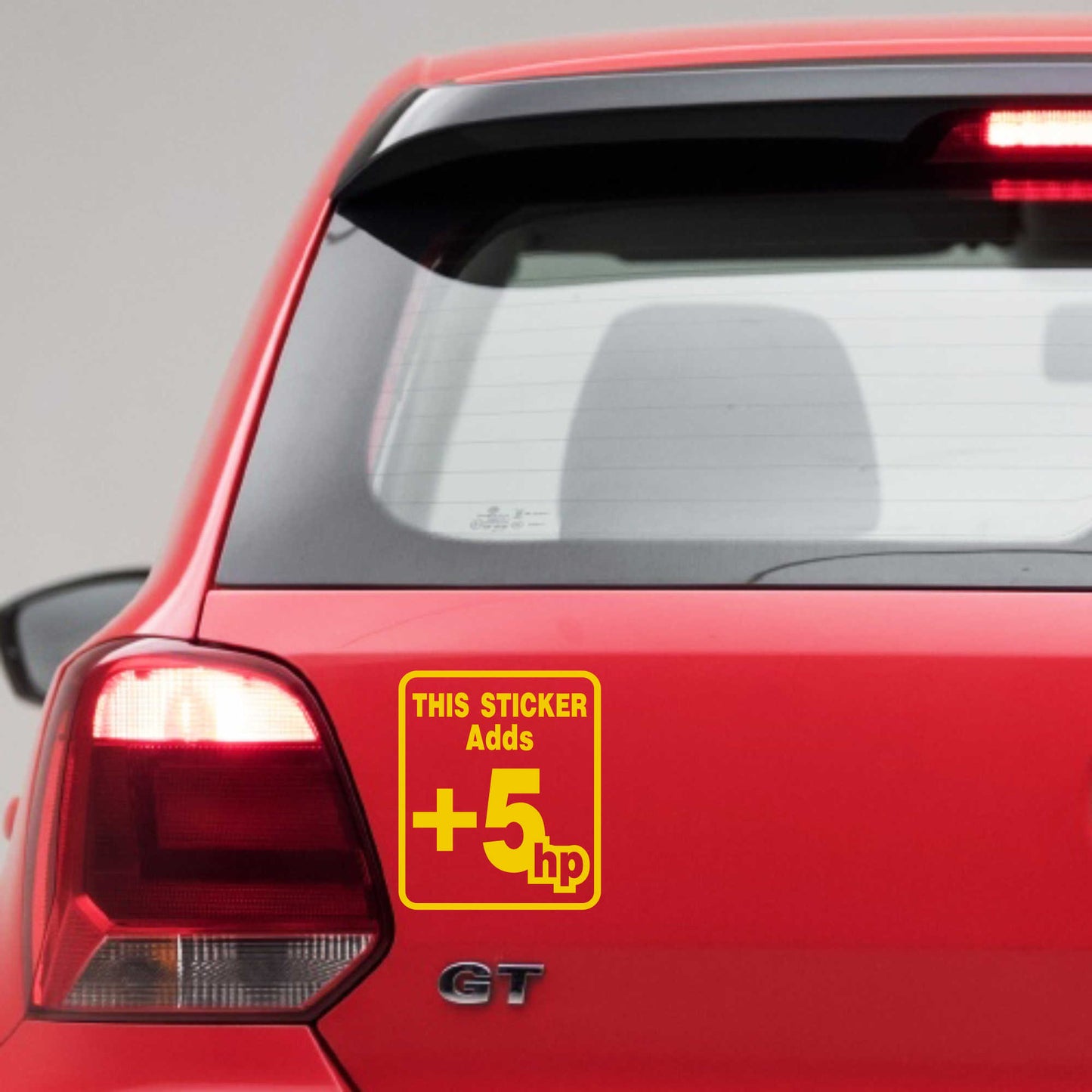 Autoaufkleber - adds +5 HP - 130x110 mm