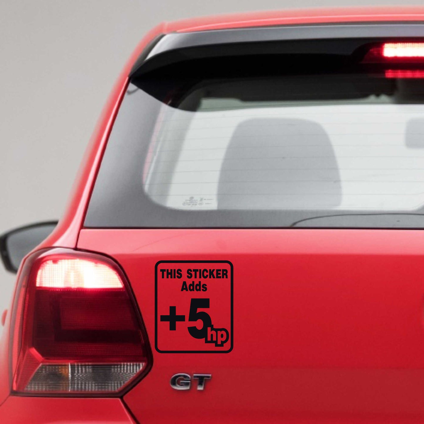 Autoaufkleber - adds +5 HP - 130x110 mm