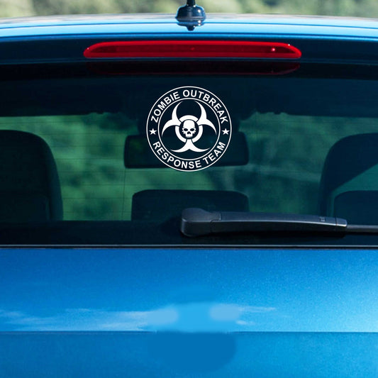 Autoaufkleber - Zombie Outbreak Skull - 120x120 mm