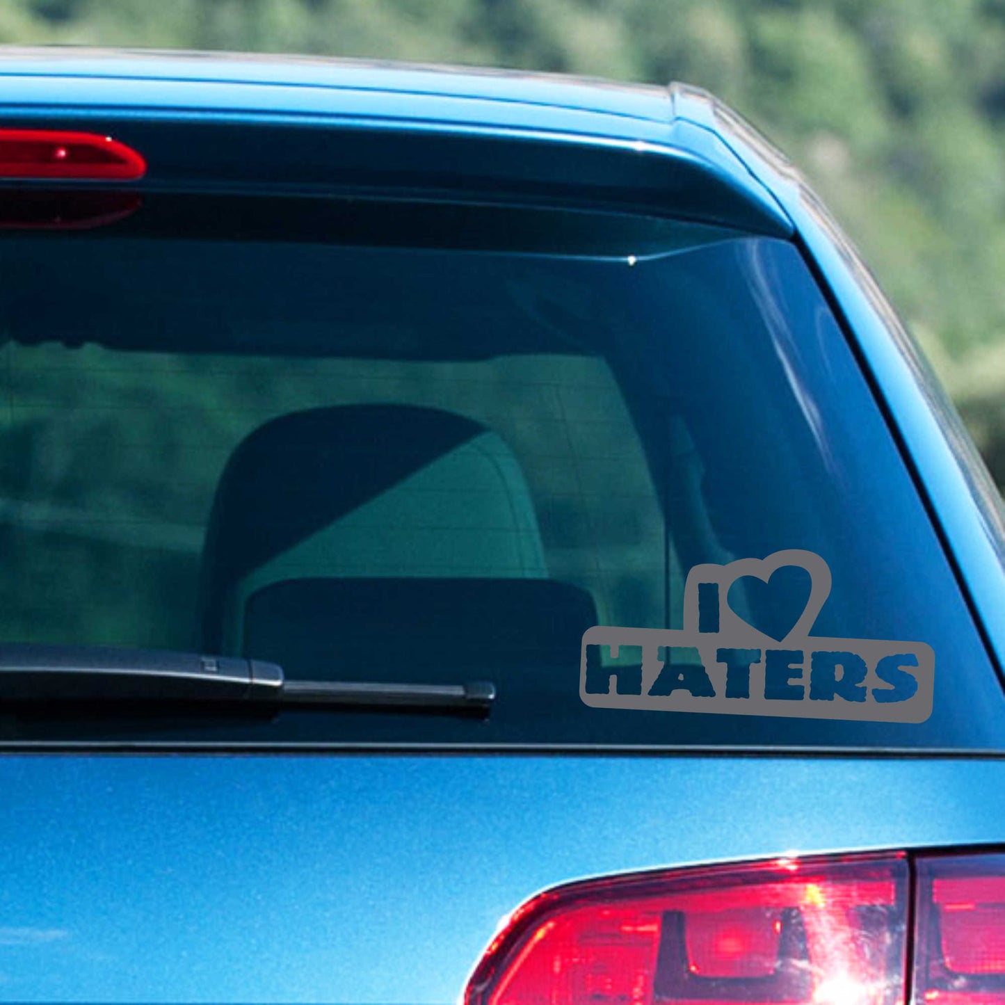 Autoaufkleber - I LOVE HATERS - 160x80 mm