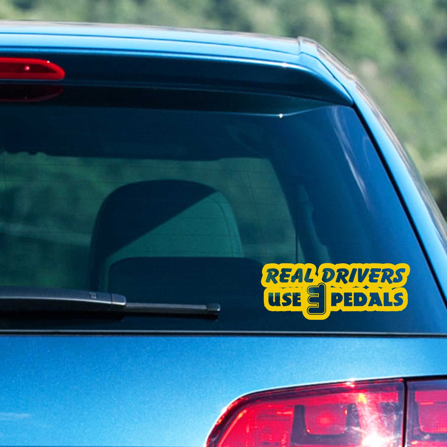 Autoaufkleber - Real Drivers use 3 Pedals - 210x80 mm