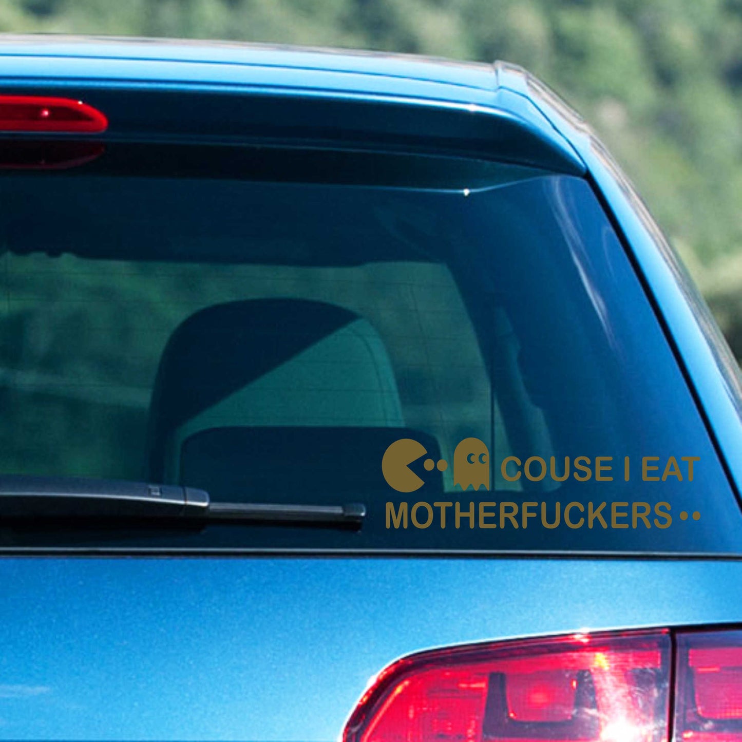 Autoaufkleber - couse I eat Motherf...ers - 210x60 mm