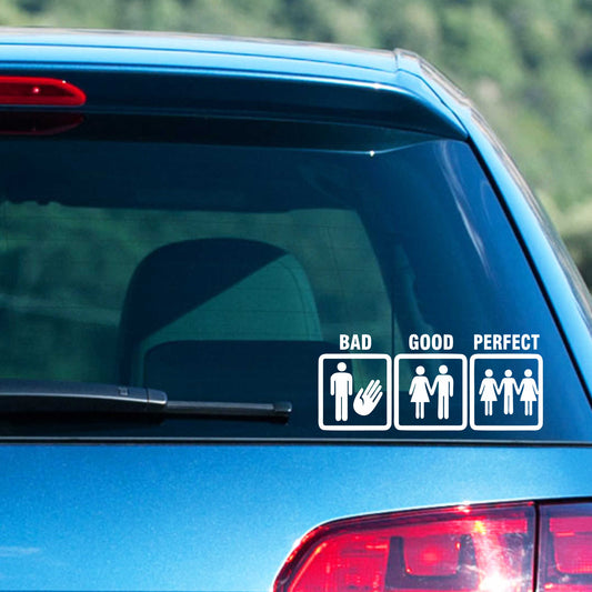 Autoaufkleber - Good Bad Perfect - 210x90 mm